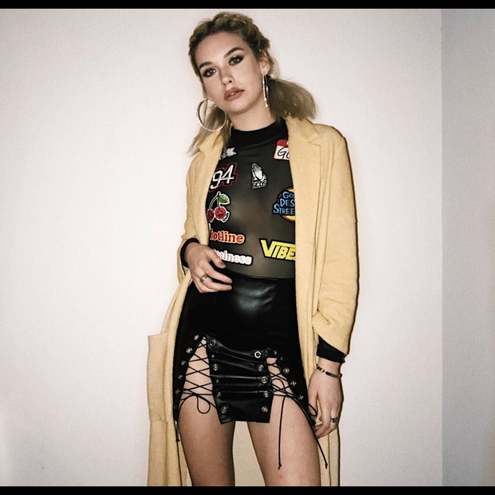 Faux Leather Skirt